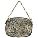 Brown Vintage Background Vintage Floral Pattern Chain Purse (One Side)