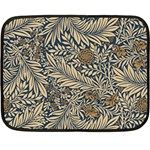 Brown Vintage Background Vintage Floral Pattern Fleece Blanket (Mini)