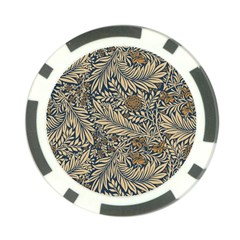 Brown Vintage Background Vintage Floral Pattern Poker Chip Card Guard (10 pack) from ArtsNow.com Front