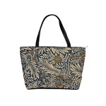 Brown Vintage Background Vintage Floral Pattern Classic Shoulder Handbag