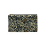 Brown Vintage Background Vintage Floral Pattern Cosmetic Bag (Small)