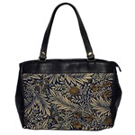 Brown Vintage Background Vintage Floral Pattern Oversize Office Handbag