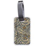 Brown Vintage Background Vintage Floral Pattern Luggage Tag (two sides)