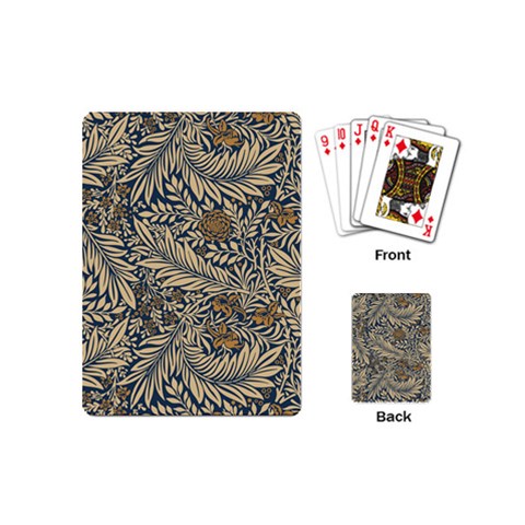 Brown Vintage Background Vintage Floral Pattern Playing Cards Single Design (Mini) from ArtsNow.com Back