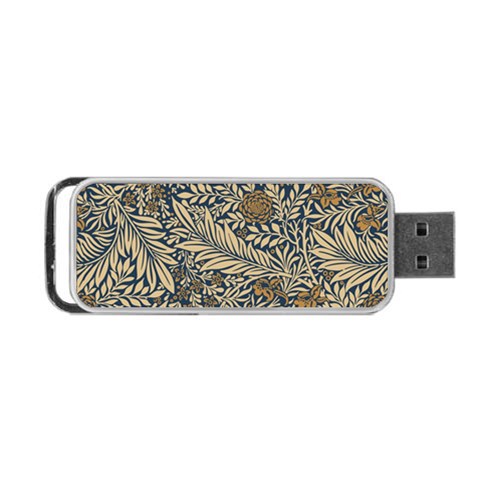 Brown Vintage Background Vintage Floral Pattern Portable USB Flash (One Side) from ArtsNow.com Front