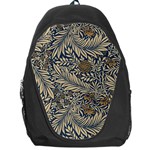 Brown Vintage Background Vintage Floral Pattern Backpack Bag