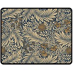 Brown Vintage Background Vintage Floral Pattern Two Sides Fleece Blanket (Medium)