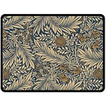 Brown Vintage Background Vintage Floral Pattern Two Sides Fleece Blanket (Large)