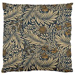 Brown Vintage Background Vintage Floral Pattern Standard Premium Plush Fleece Cushion Case (One Side)