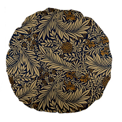 Brown Vintage Background Vintage Floral Pattern Large 18  Premium Flano Round Cushions from ArtsNow.com Front