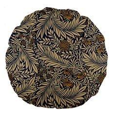 Brown Vintage Background Vintage Floral Pattern Large 18  Premium Flano Round Cushions from ArtsNow.com Back