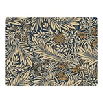 Brown Vintage Background Vintage Floral Pattern Two Sides Premium Plush Fleece Blanket (Mini)