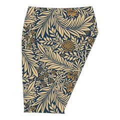 Brown Vintage Background Vintage Floral Pattern Midi Wrap Pencil Skirt from ArtsNow.com  Front Right 