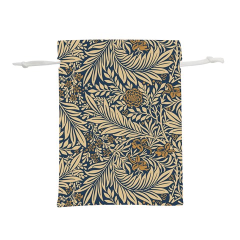 Brown Vintage Background Vintage Floral Pattern Lightweight Drawstring Pouch (L) from ArtsNow.com Front