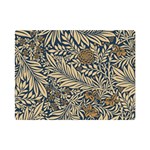 Brown Vintage Background Vintage Floral Pattern Premium Plush Fleece Blanket (Mini)