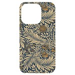 Brown Vintage Background Vintage Floral Pattern iPhone 14 Pro Black UV Print Case