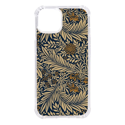 Brown Vintage Background Vintage Floral Pattern iPhone 14 TPU UV Print Case from ArtsNow.com Front