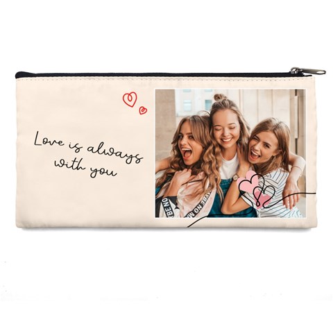 Personalized Heart Collage Photo Pencil Case Pencil Case from ArtsNow.com Back