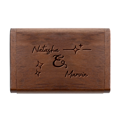 Personalized Shine Star Name Wood Oval USB Flash Drive Wood Oval USB Flash Drive from ArtsNow.com Box