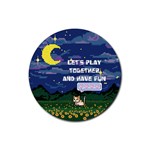 Personalized Pixel Game Name Rubber Coaster (Round) Rubber Coaster (Round)