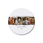 Personalized 3pics with text Photo Rubber Coaster (Round) Rubber Coaster (Round)