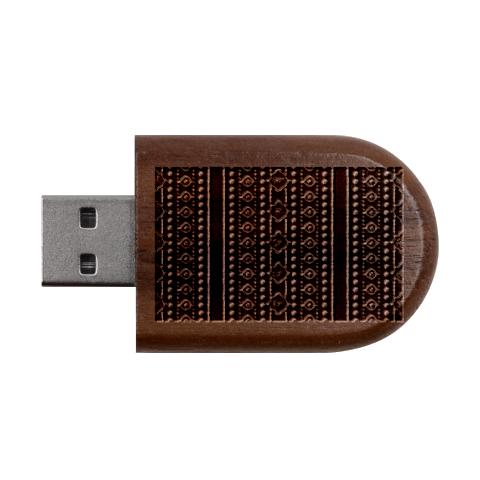 Background Art Pattern Design Wood Oval USB Flash Drive from ArtsNow.com USB