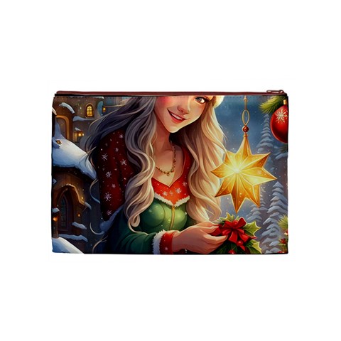 Christmas greetings Cosmetic Bag (Medium) from ArtsNow.com Front