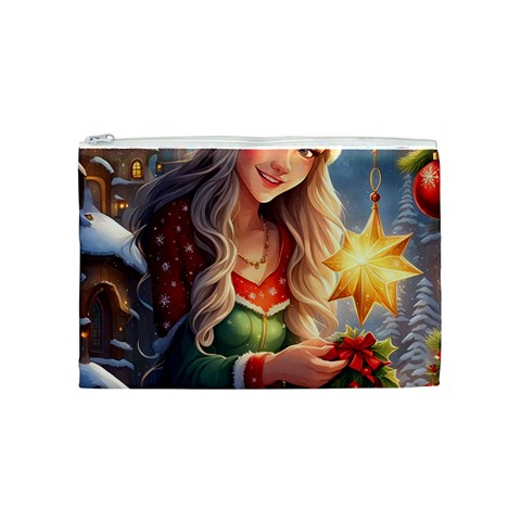 Christmas greetings Cosmetic Bag (Medium) from ArtsNow.com Front