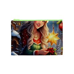 Christmas greetings Cosmetic Bag (Medium) from ArtsNow.com Front