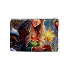 Christmas greetings Cosmetic Bag (Medium) from ArtsNow.com Back