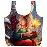 Christmas greeting Full Print Recycle Bag (XXL)