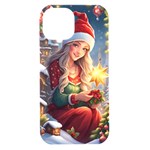 Christmas greeting iPhone 15 Black UV Print PC Hardshell Case