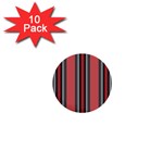 Rosa Grau Streifen 1  Mini Buttons (10 pack) 