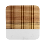 Rosa Grau Streifen Marble Wood Coaster (Square)