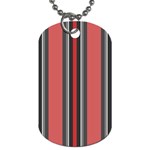 Rosa Grau Streifen Dog Tag (One Side)