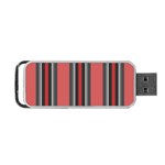 Rosa Grau Streifen Portable USB Flash (One Side)