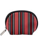 Rosa Grau Streifen Accessory Pouch (Small)