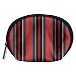 Rosa Grau Streifen Accessory Pouch (Medium)