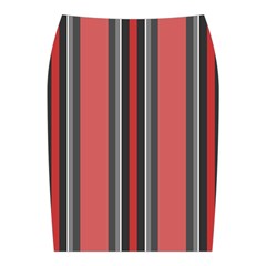 Rosa Grau Streifen Midi Wrap Pencil Skirt from ArtsNow.com Back