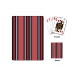 Dunkelrot4 Rosa Grau Streifen Dunkelrot3 Playing Cards Single Design (Mini)