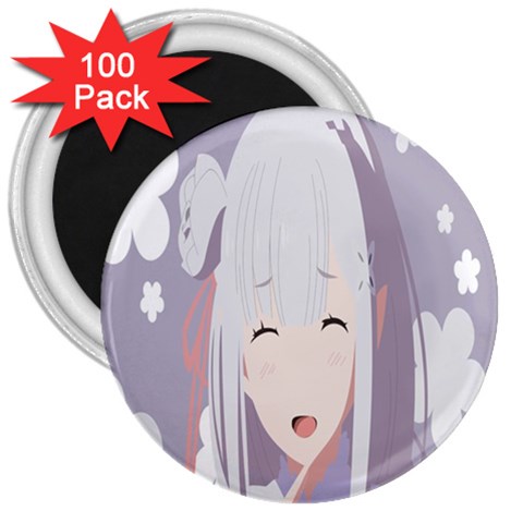 Emilia Rezero 3  Magnets (100 pack) from ArtsNow.com Front