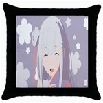 Emilia Rezero Throw Pillow Case (Black)