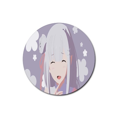 Emilia Rezero Rubber Coaster (Round) from ArtsNow.com Front