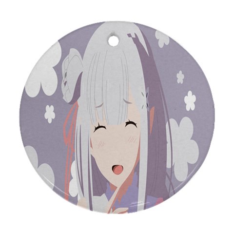 Emilia Rezero Round Ornament (Two Sides) from ArtsNow.com Back