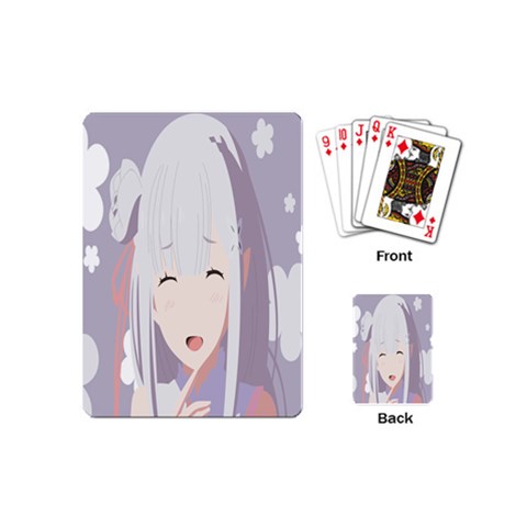 Emilia Rezero Playing Cards Single Design (Mini) from ArtsNow.com Back