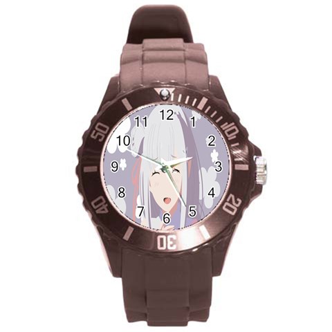 Emilia Rezero Round Plastic Sport Watch (L) from ArtsNow.com Front