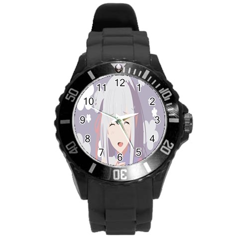 Emilia Rezero Round Plastic Sport Watch (L) from ArtsNow.com Front