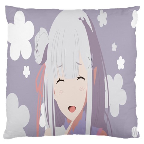 Emilia Rezero Standard Premium Plush Fleece Cushion Case (Two Sides) from ArtsNow.com Back