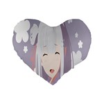 Emilia Rezero Standard 16  Premium Flano Heart Shape Cushions