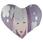 Emilia Rezero Large 19  Premium Flano Heart Shape Cushions